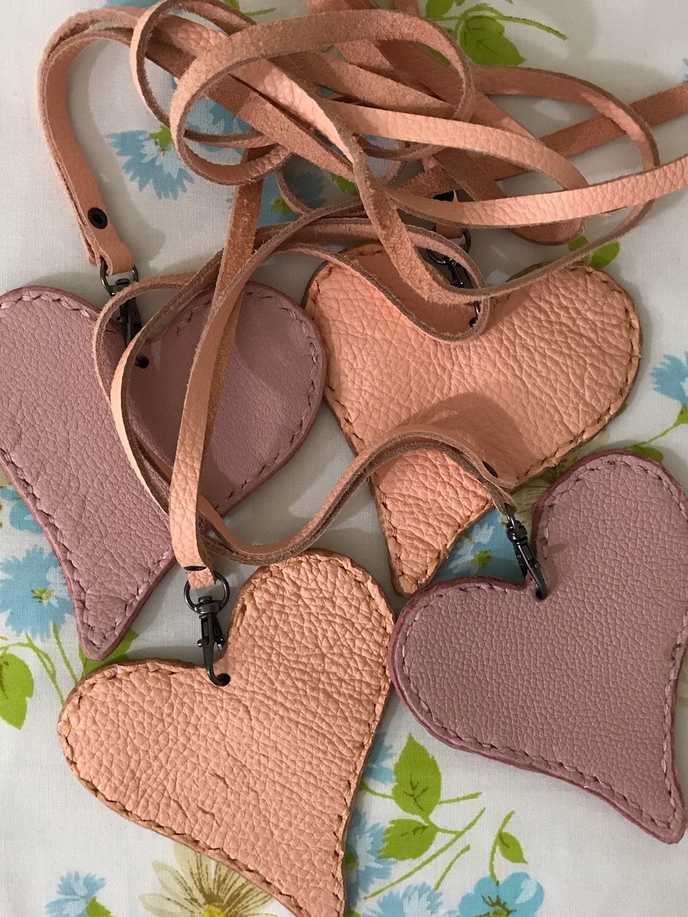 Handmade Genuine Heart Leather Bag Accessories